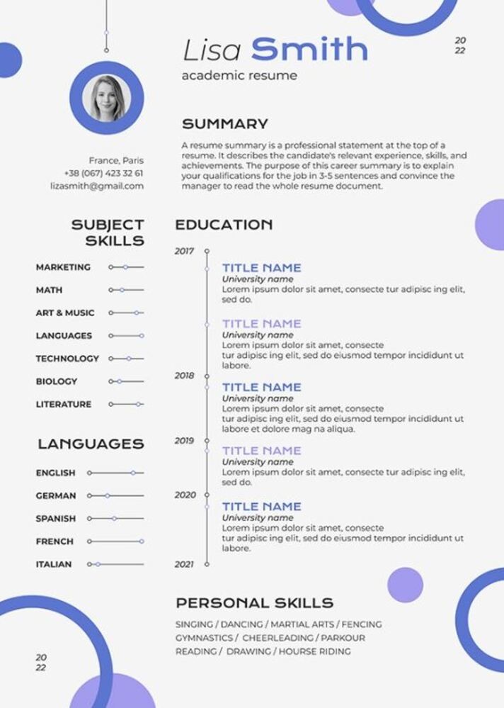 Explore this Collection of 30 Free Google Docs CV Templates with Photo ...