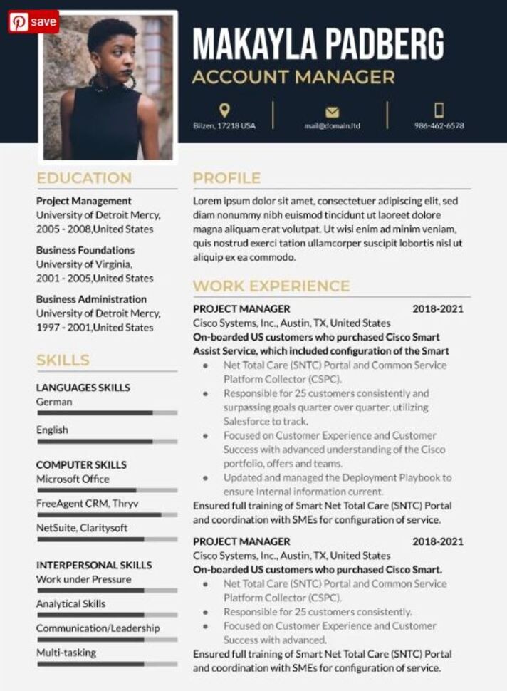 Explore this Collection of 30 Free Google Docs CV Templates with Photo