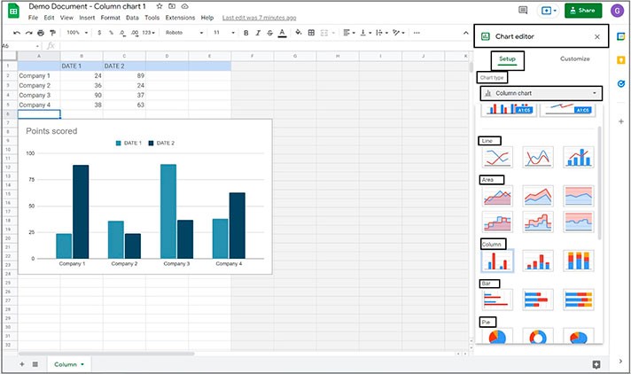 How to Make a Graph in Google Docs | Thegoodocs.com