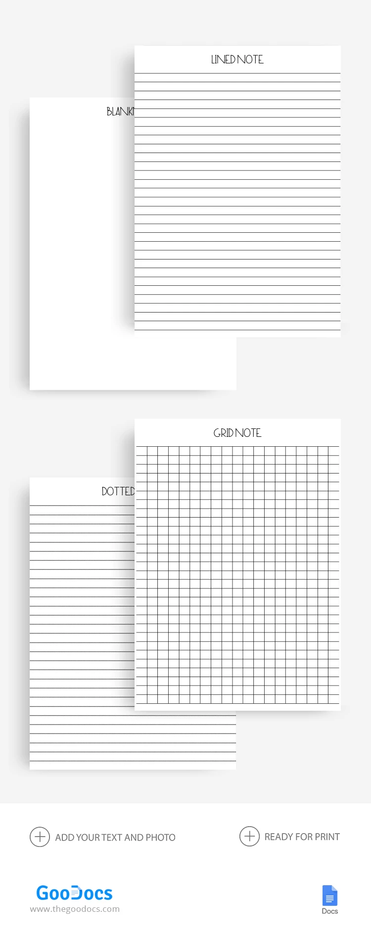 Simple Note Paper - free Google Docs Template - 10068534