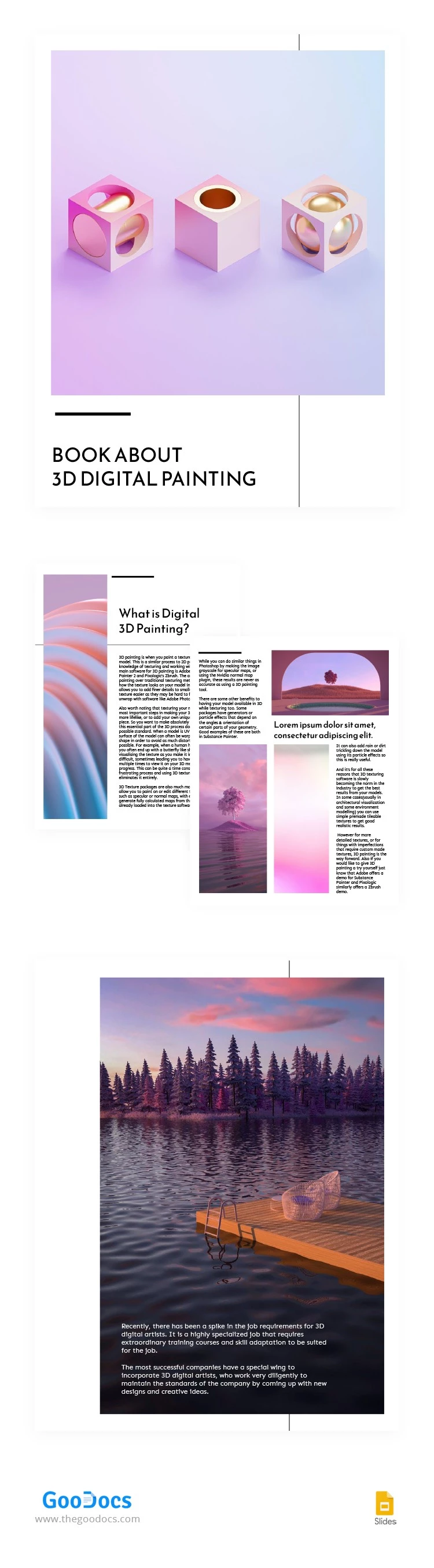 Libro di pittura digitale 3D - free Google Docs Template - 10062745