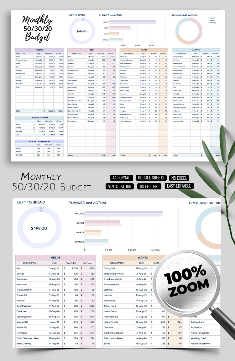 Free 50 30 20 Simple Monthly Budget - 503020 Simple Monthly Budget Layout 901 170992.webp