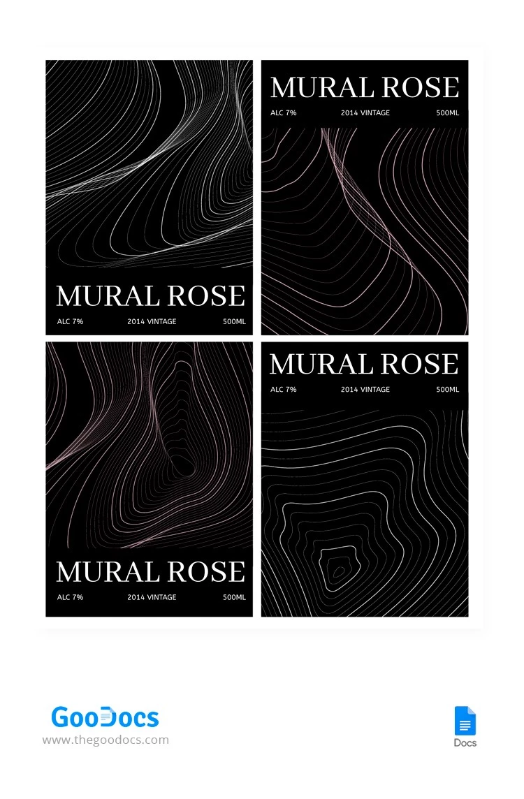 Abstract Wine Label - free Google Docs Template - 10065831