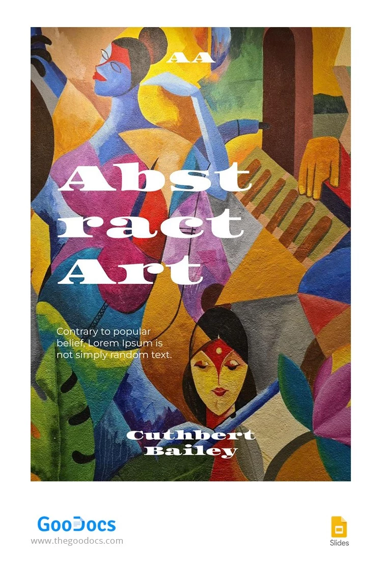 Copertina del libro sull'arte astratta - free Google Docs Template - 10065198