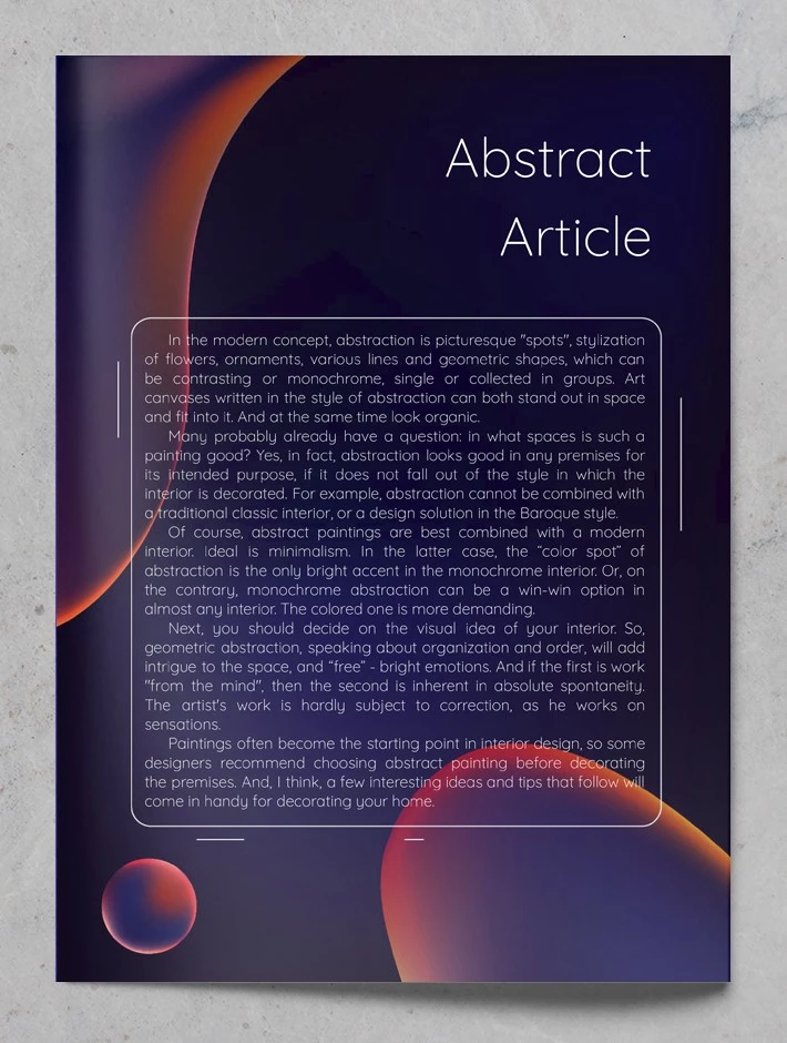 Fashion Abstract Article - free Google Docs Template - 10061903