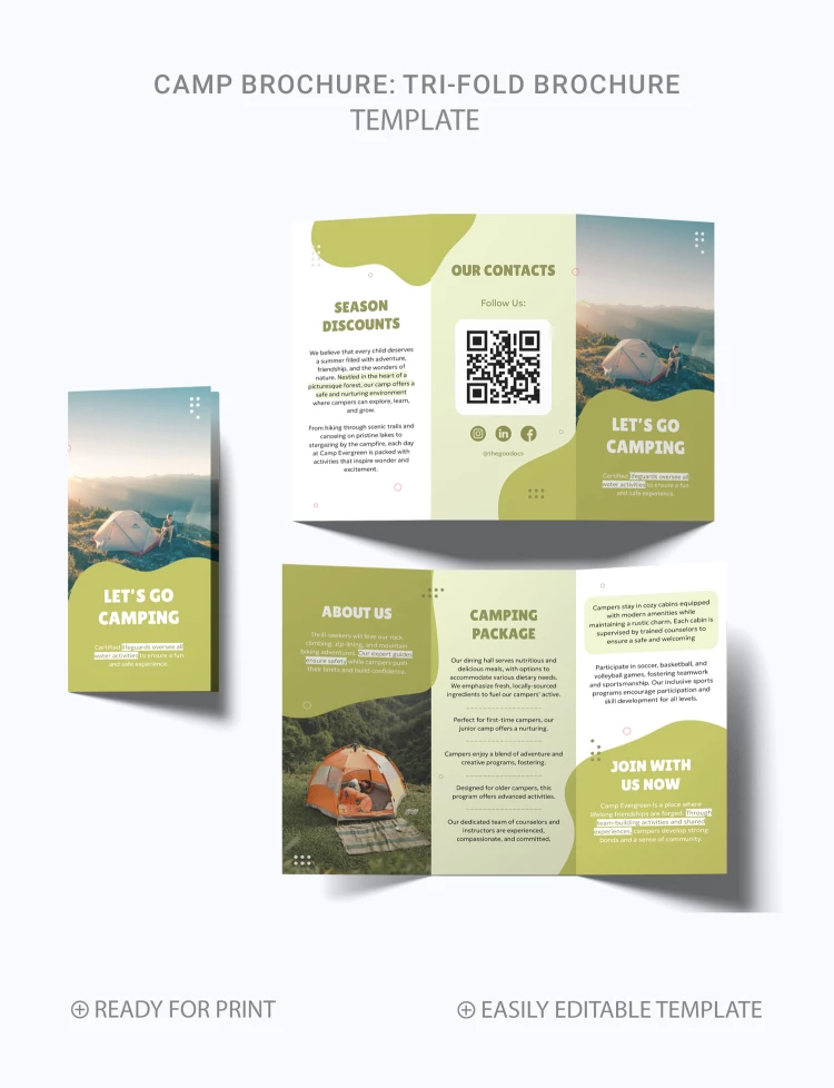 Abstract Camp Brochure - free Google Docs Template - 10068996