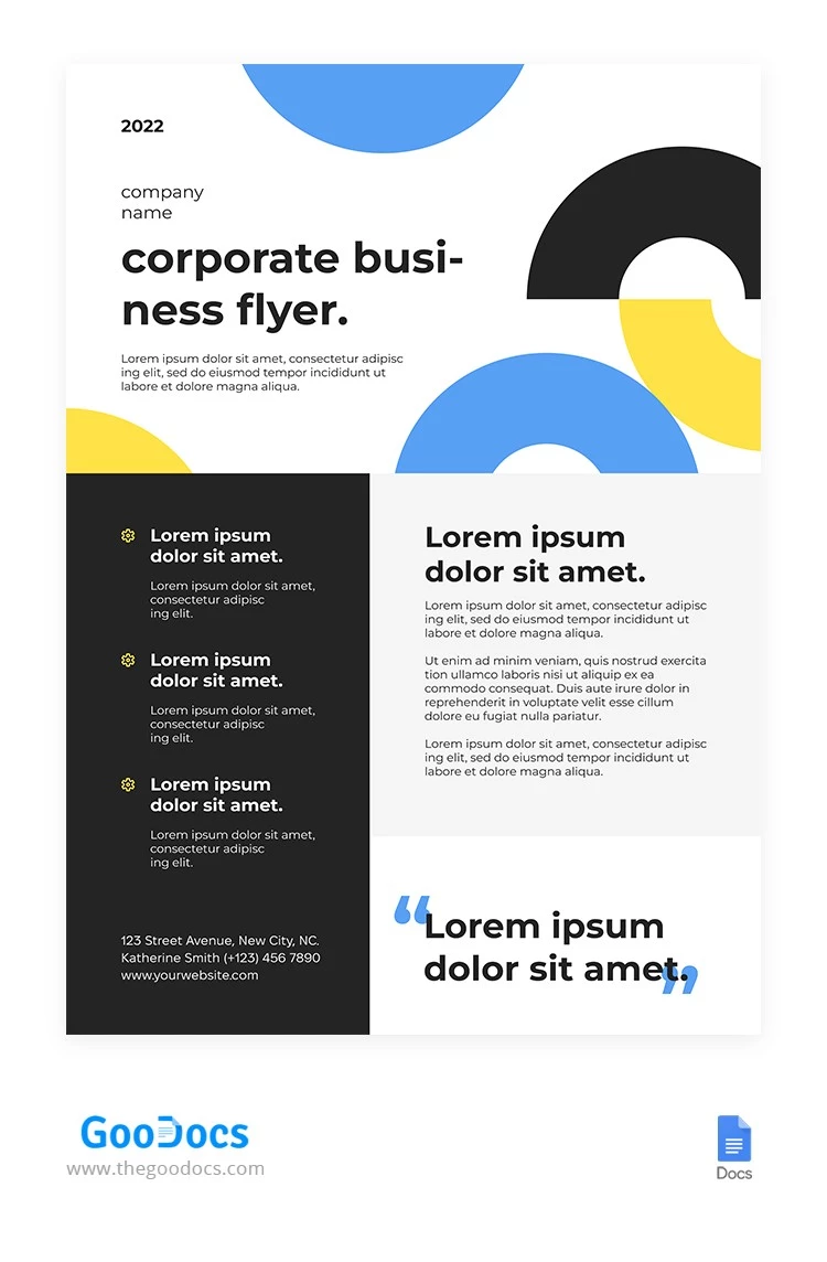 Abstract Corporate Flyer - free Google Docs Template - 10065189