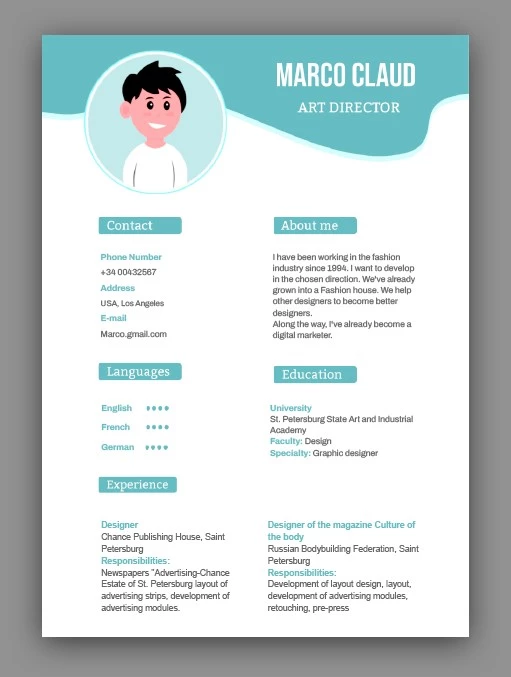 CV astratto - free Google Docs Template - 10061712