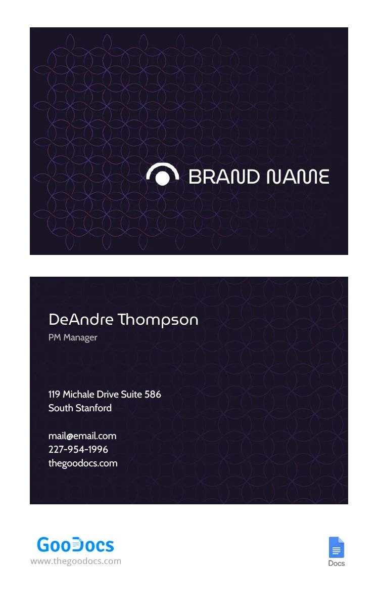 Abstract Luxury Business Card - free Google Docs Template - 10064792