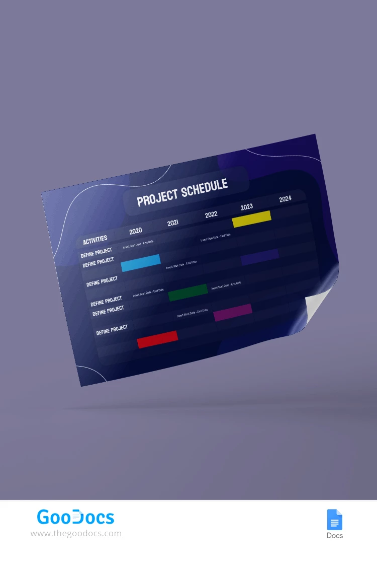 Abstract Project Schedule - free Google Docs Template - 10067698