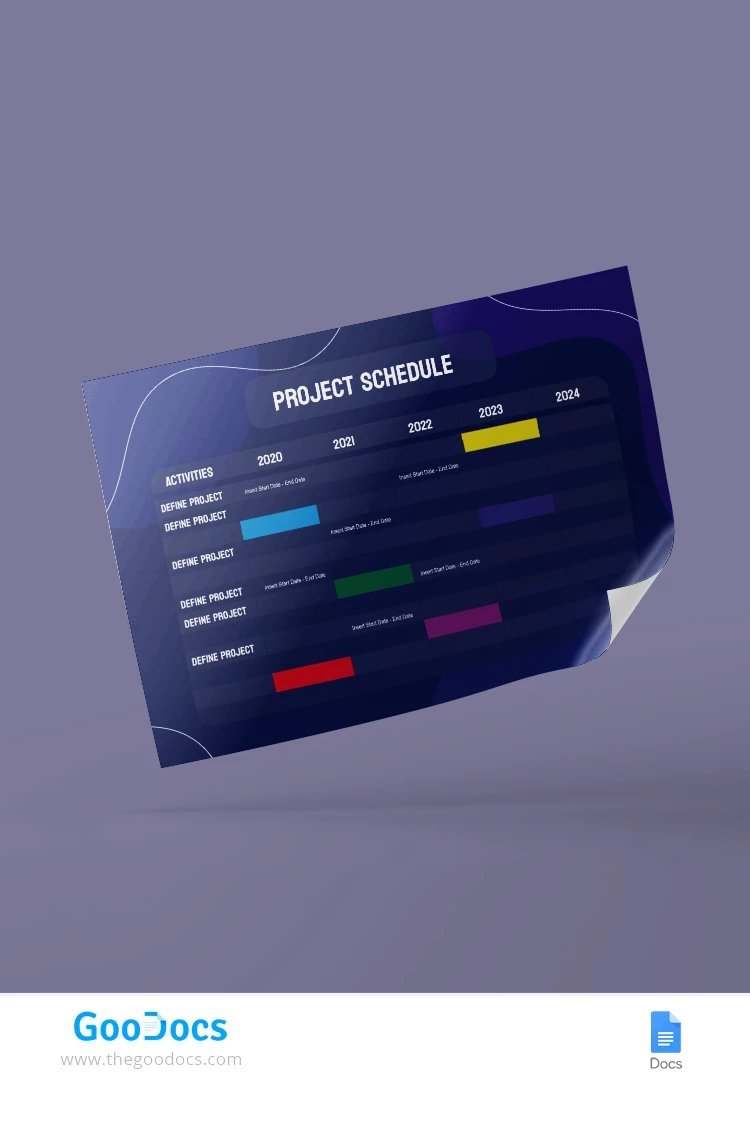 Abstract Calendario del Progetto - free Google Docs Template - 10067698