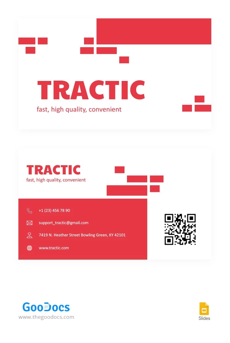Abstract Red Business Card - free Google Docs Template - 10063835