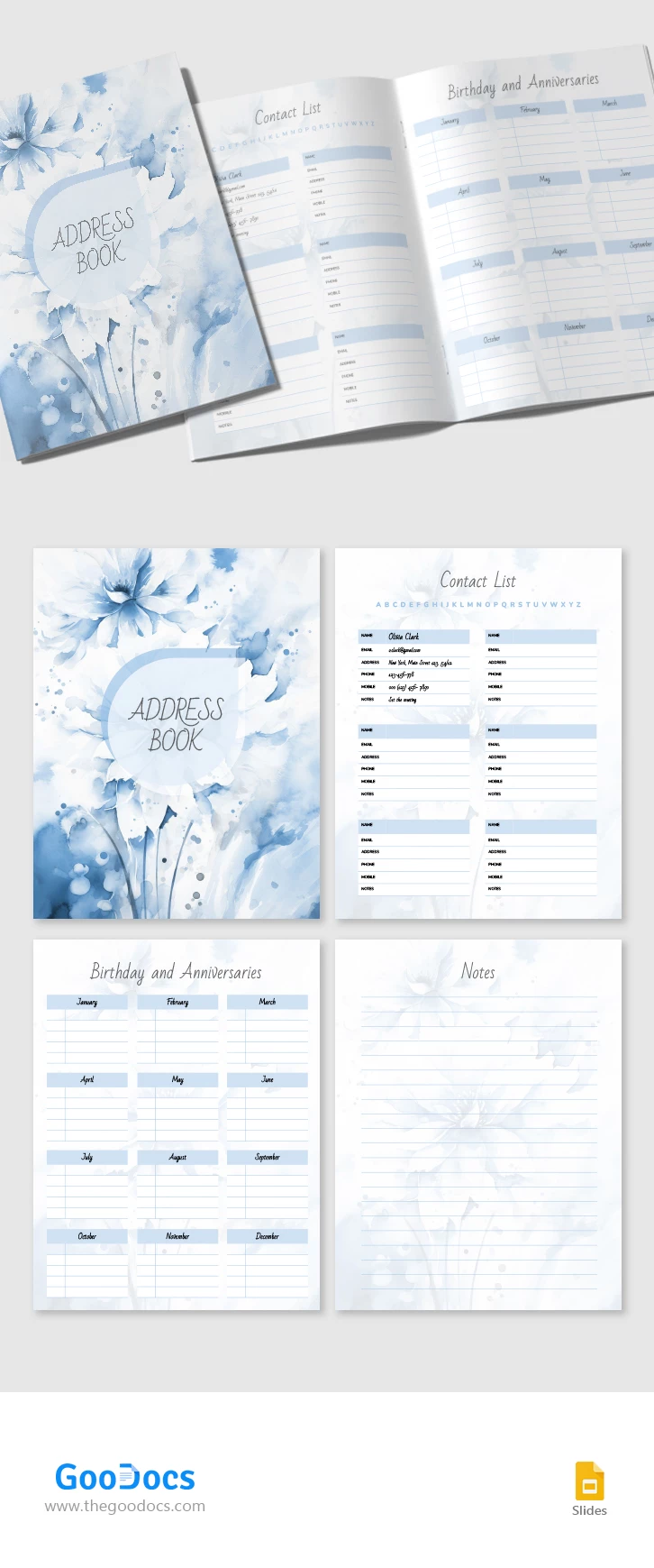 Rubrica Blu - free Google Docs Template - 10067494