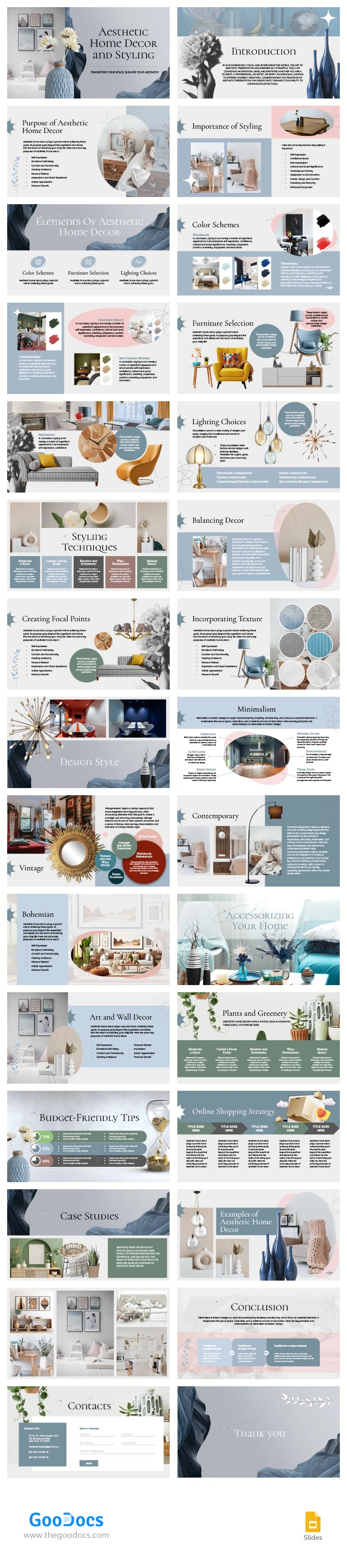 Aesthetic Home Decor and Styling - free Google Docs Template - 10067145