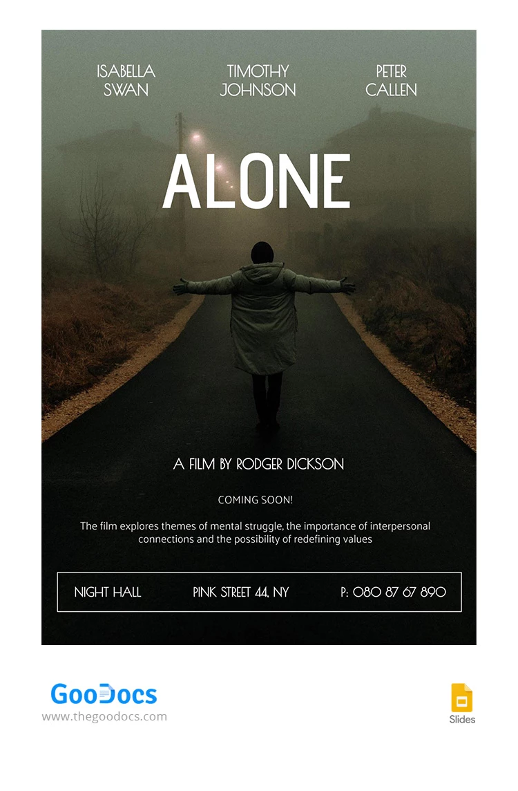 Aesthetic Indie Movie Poster - free Google Docs Template - 10067628
