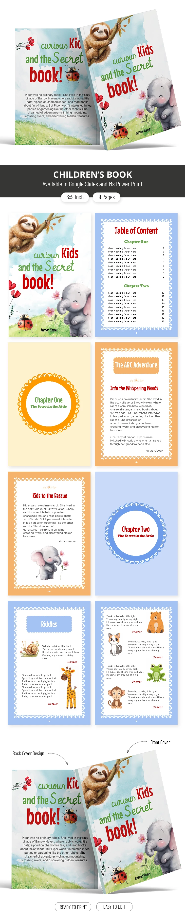 Vorschau von Erstaunliches Kinderbuch für Google Slides and Microsoft PowerPoint