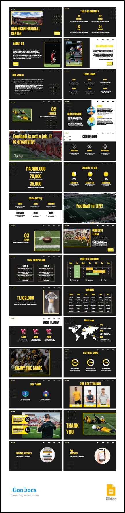 American Football Center - free Google Docs Template - 10067360