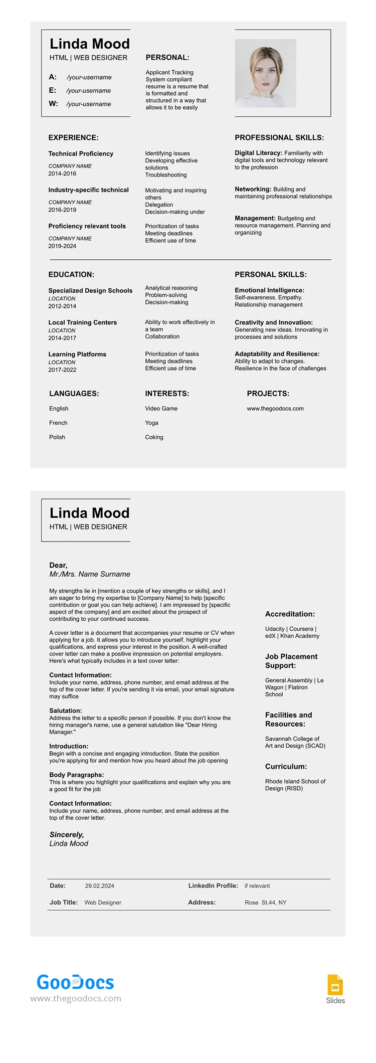 ATS Compliant Resume - free Google Docs Template - 10067978