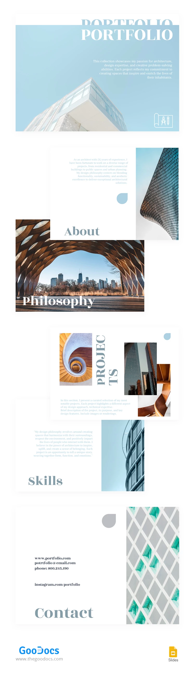 Architektur-Portfolio - free Google Docs Template - 10066585