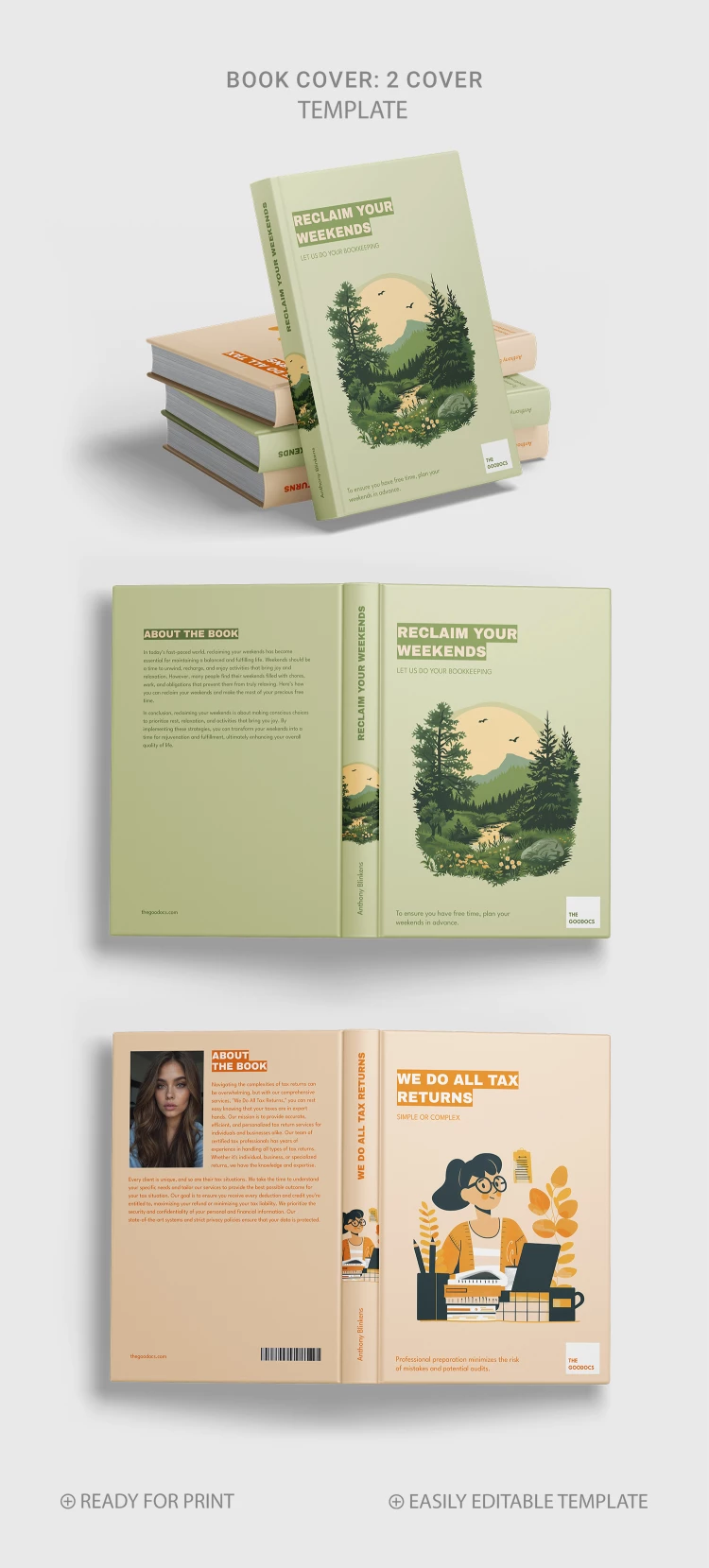 Artistic Back Cover of a Book - free Google Docs Template - 10068862