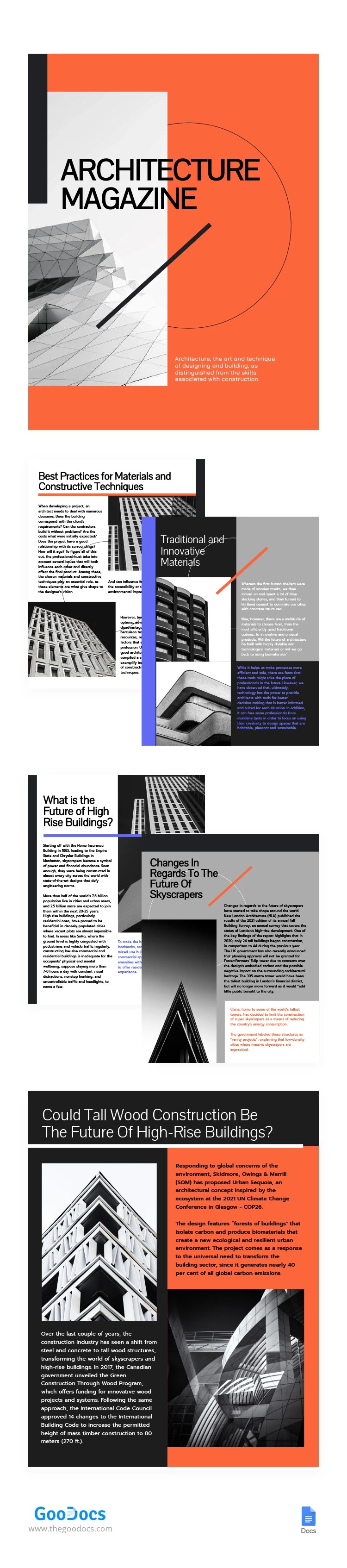 Attraente rivista di architettura armoniosa - free Google Docs Template - 10064547