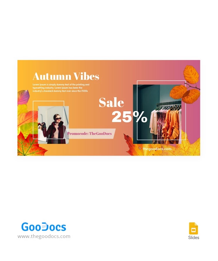 Autumn Vibes Facebook Cover - free Google Docs Template - 10064532