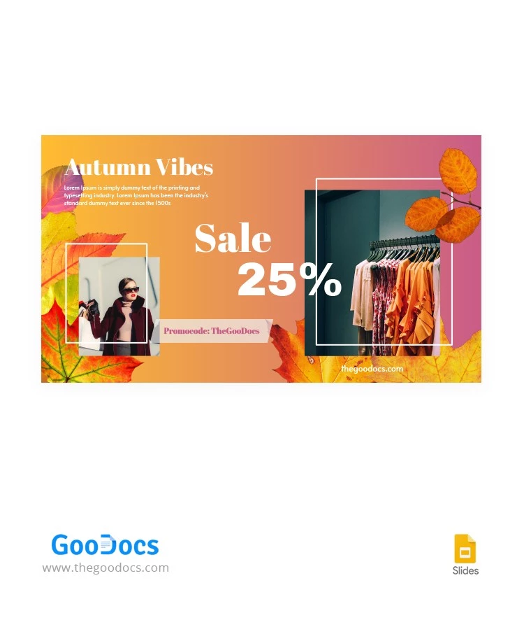 Autumn Vibes YouTube Thumbnail - free Google Docs Template - 10064531