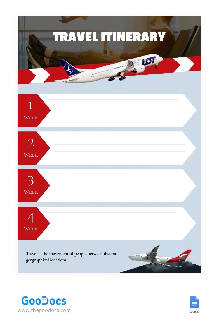 Itinerario de Viaje de Avia. - free Google Docs Template - 10064218