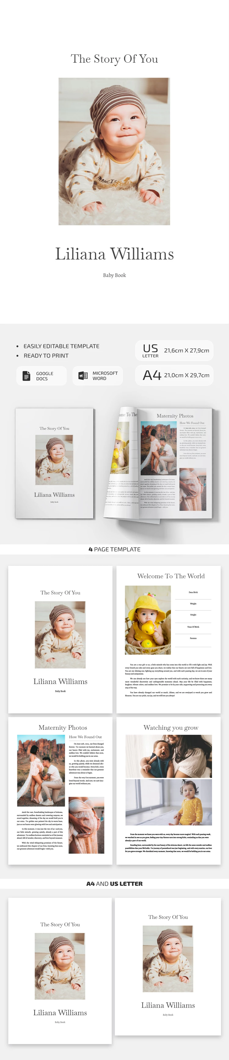 Superbe livre pour bébé - free Google Docs Template - 10062108