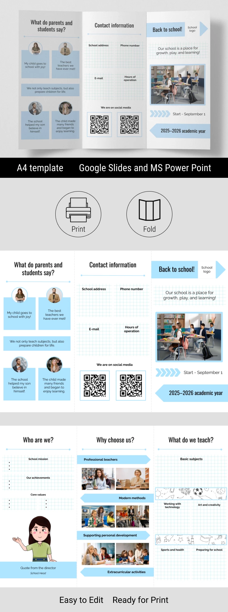 Editable Back to School Brochure Template - free Google Docs Template - 10071589