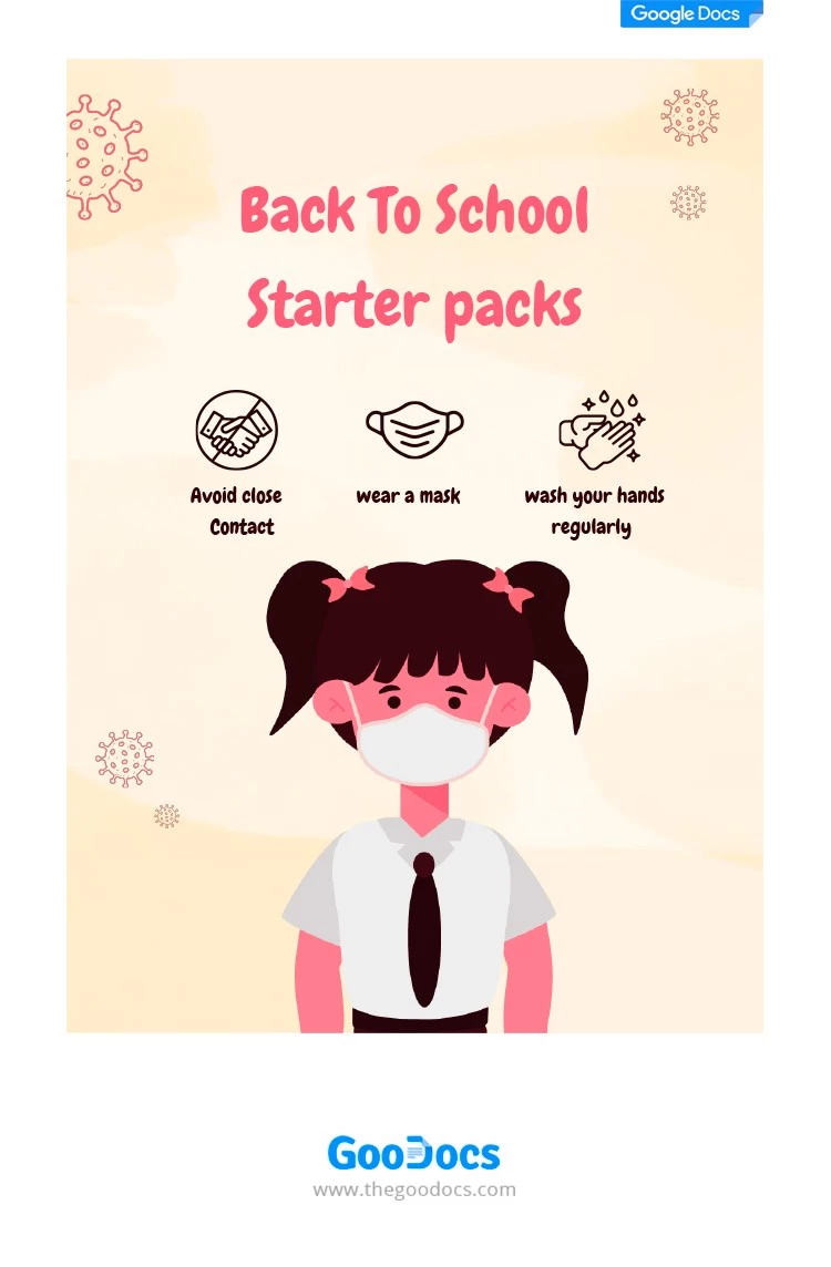 Beautiful Back to School Poster - free Google Docs Template - 10062034