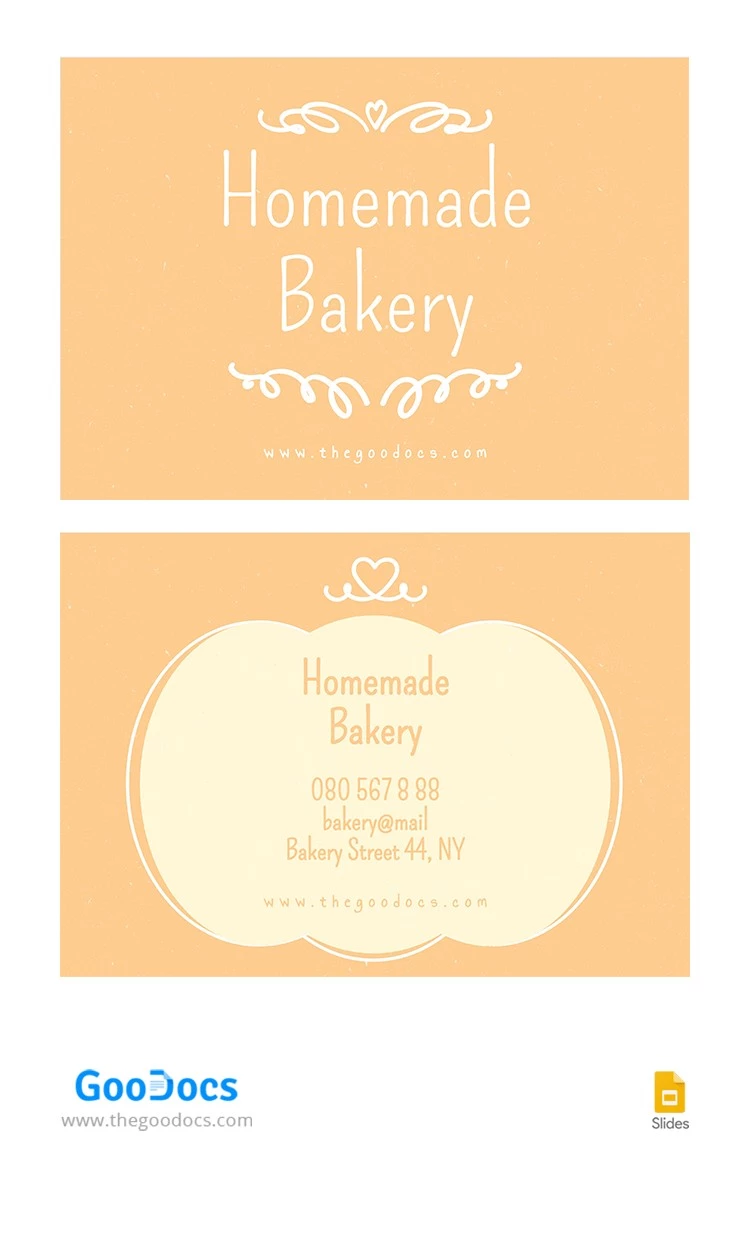 Bäckerei Visitenkarte - free Google Docs Template - 10064732