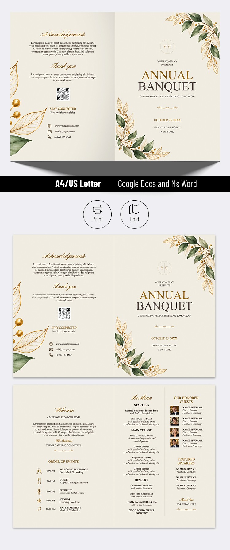 Free Banquet Program Template In Google Docs