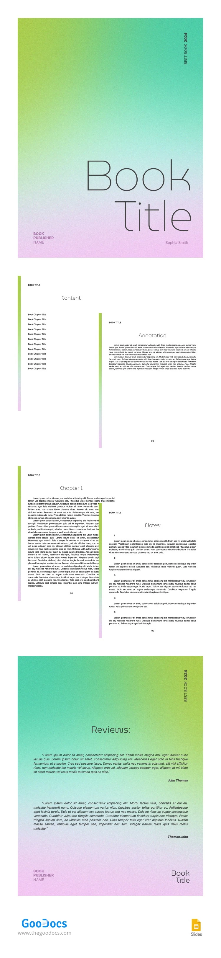 Libro electrónico minimalista de degradado - free Google Docs Template - 10066183
