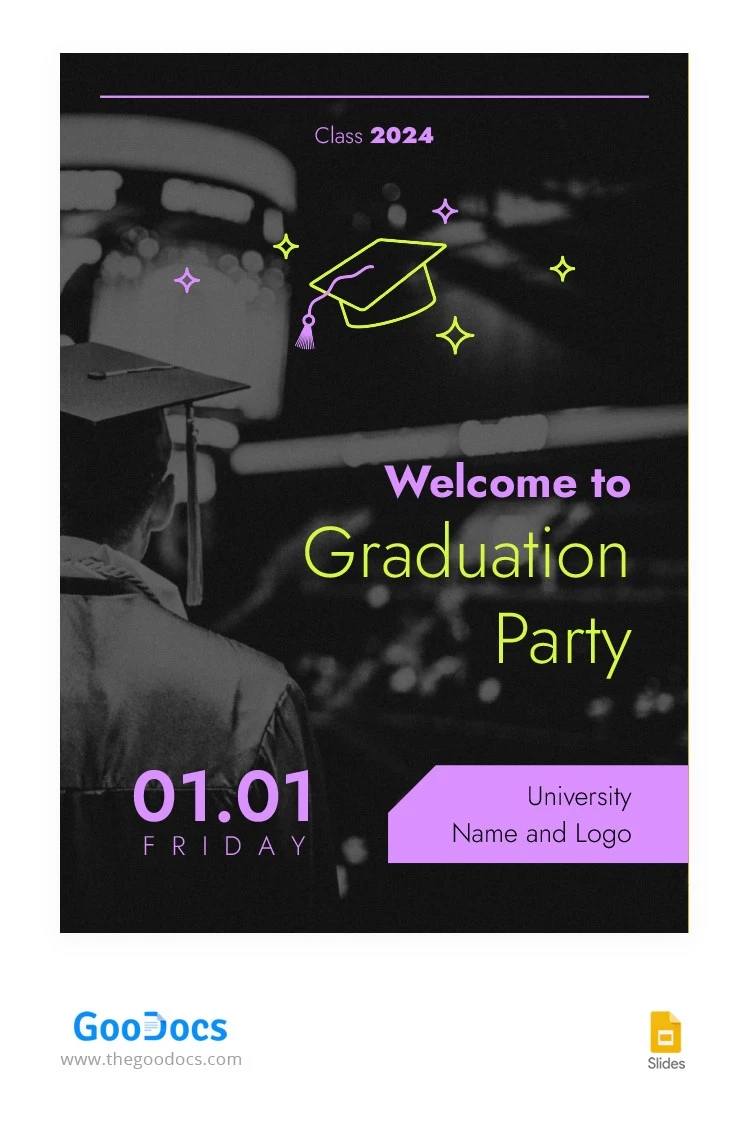 Basic Graduation Poster - free Google Docs Template - 10066096