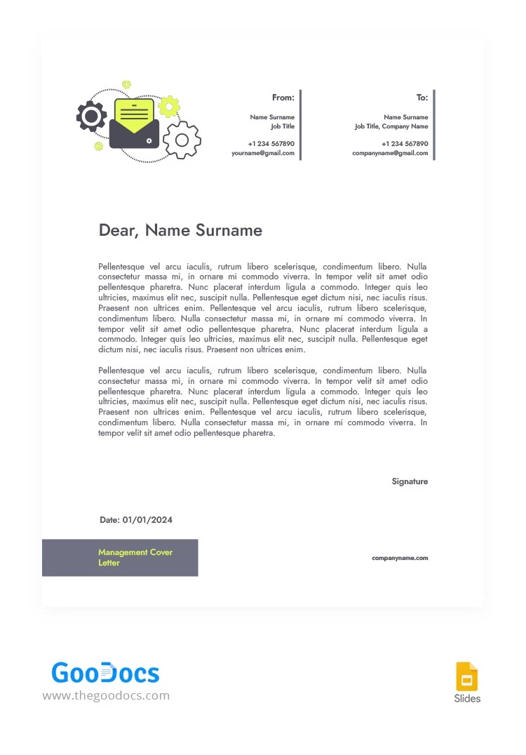 Lettre de motivation pour le poste de gestionnaire de base - free Google Docs Template - 10065791