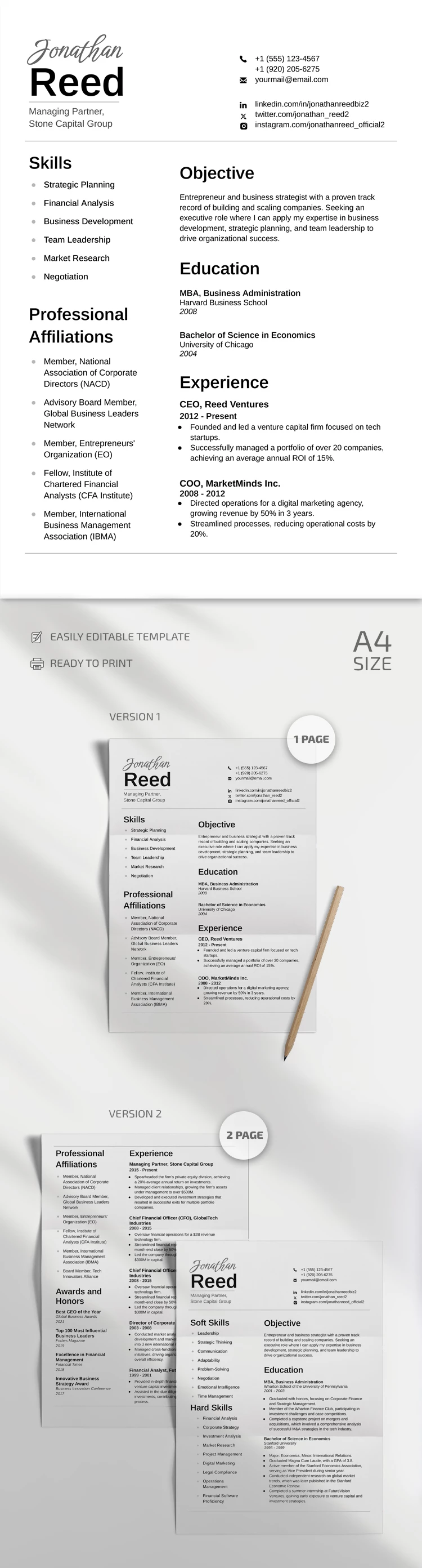 Basic Resume - free Google Docs Template - 10069153