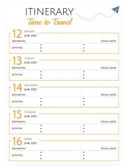 Travel Checklist Free Google Sheets Template by Free Google Docs