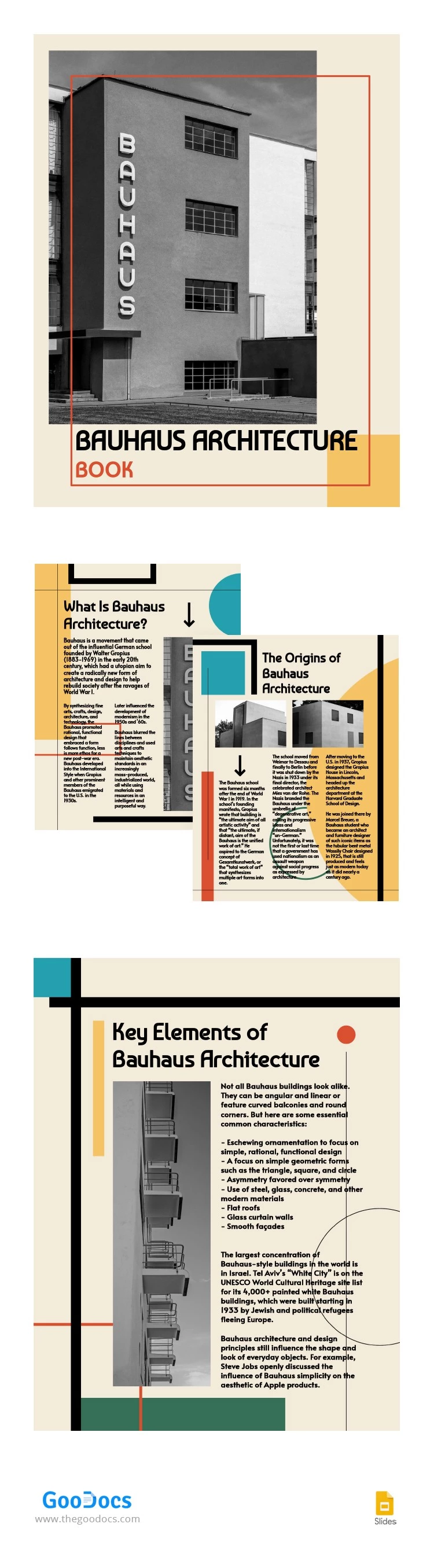 Livro de Arquitetura Bauhaus - free Google Docs Template - 10064507