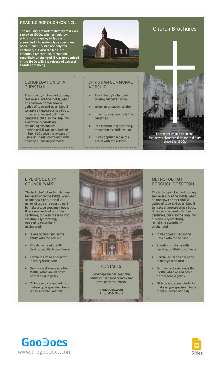 Beaux brochures d'église - free Google Docs Template - 10065394