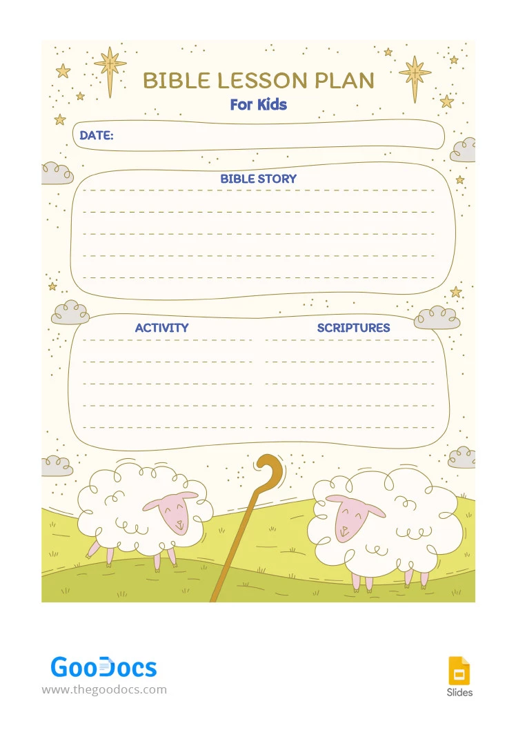 Bible Lesson Plan Template | thegoodocs.com