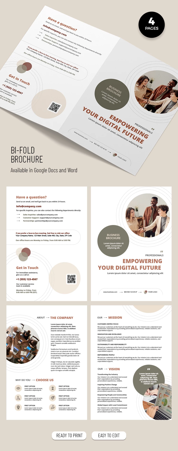 Bifold Brochure - free Google Docs Template - 10069410