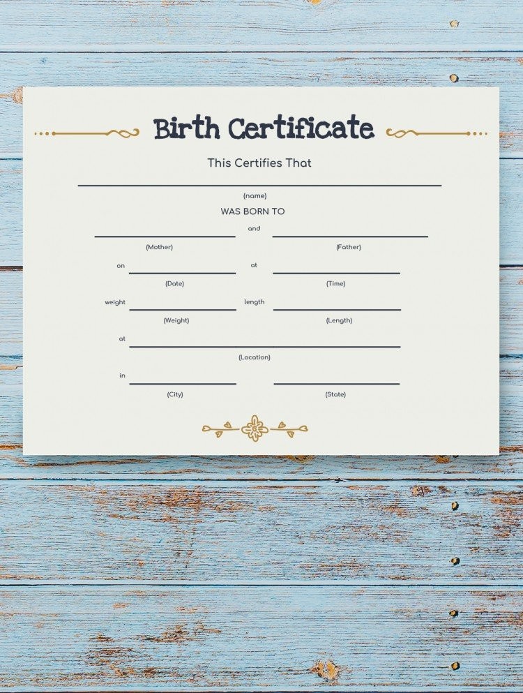 printable birth certificate templates