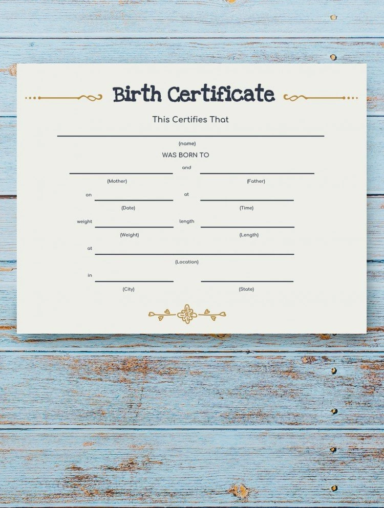 Birth Certificate - free Google Docs Template - 10061598