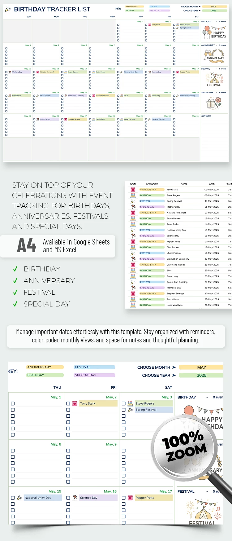 Birthday Tracker List Template - free Google Docs Template - 10071268 Birthday Tracker List Template - free Google Docs Template - 10071268