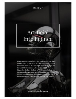Free Black Artificial Intelligence Booklet Template In Google Docs