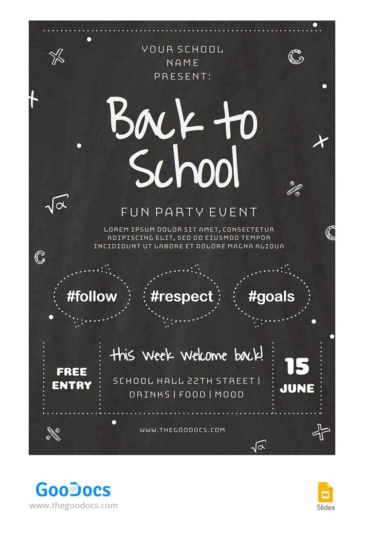 Black Funny Back to School Poster - free Google Docs Template - 10066153