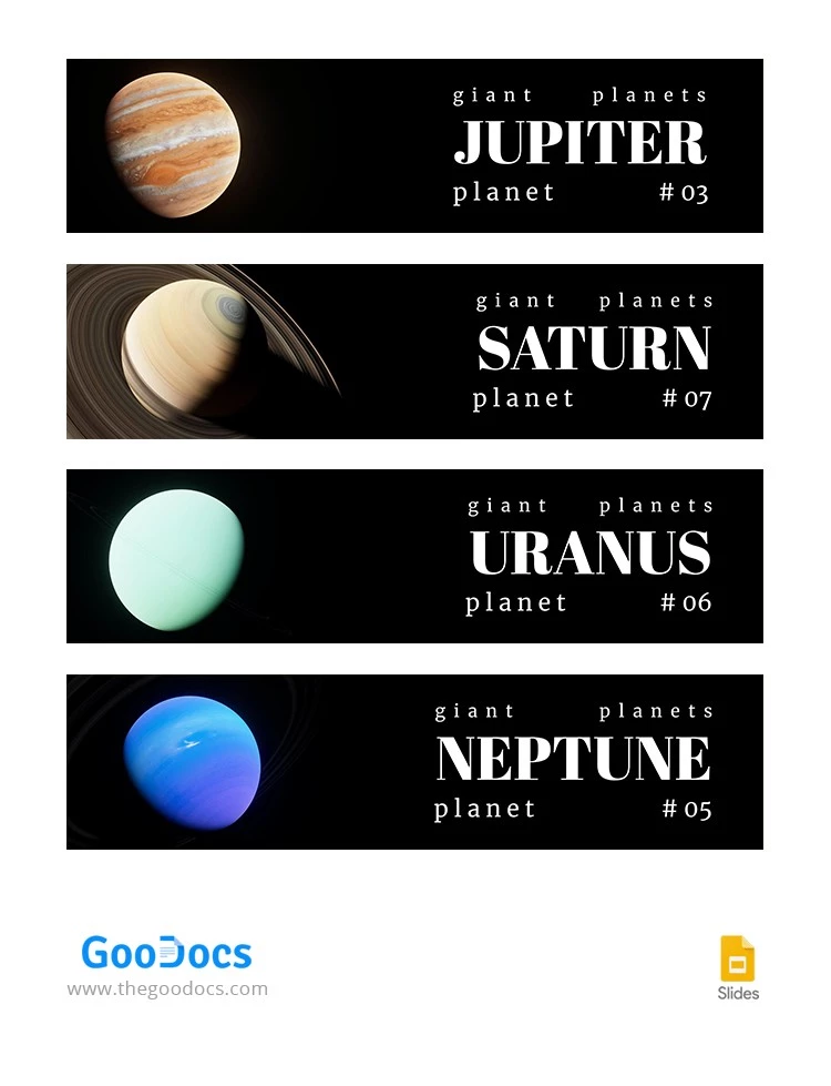 Cabeçalho dos Planetas Gigantes Negros - free Google Docs Template - 10063889