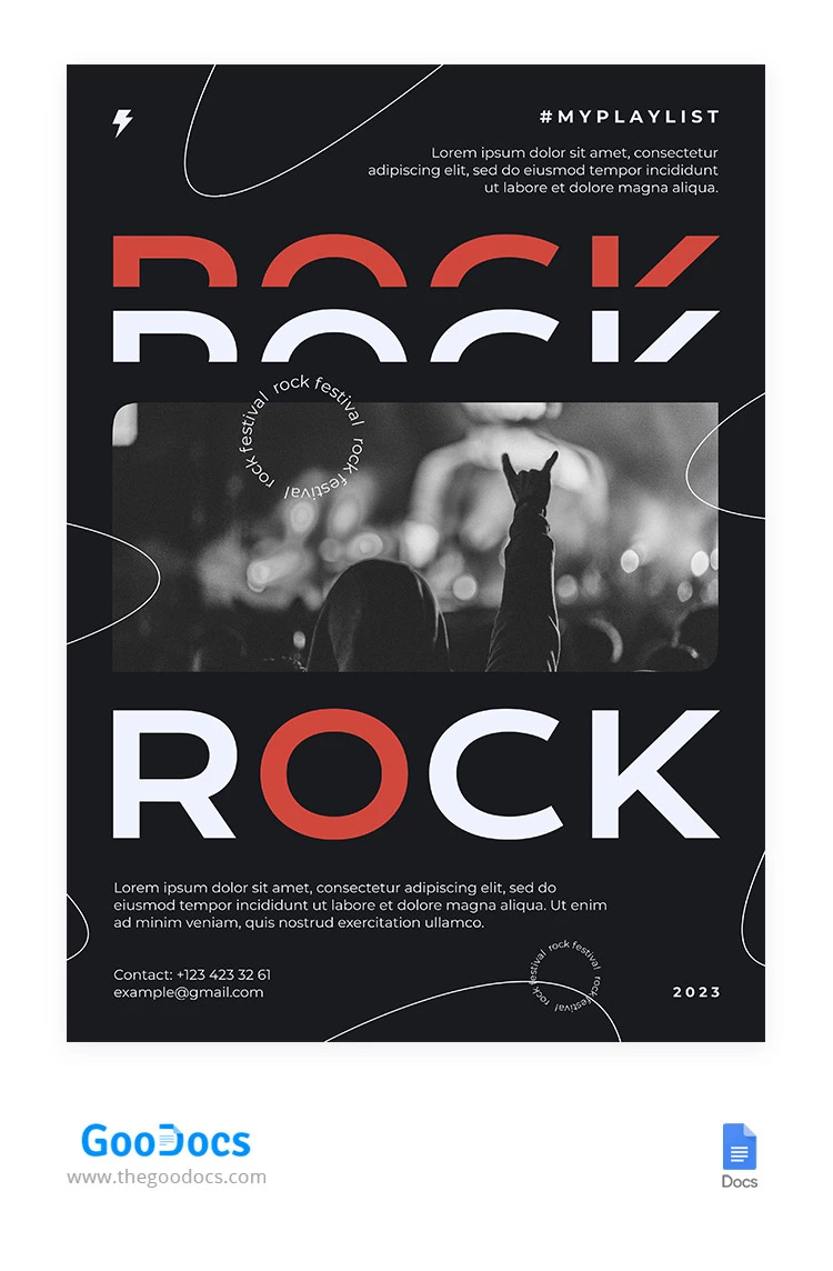 Les Flyers de Black Rock - free Google Docs Template - 10065504
