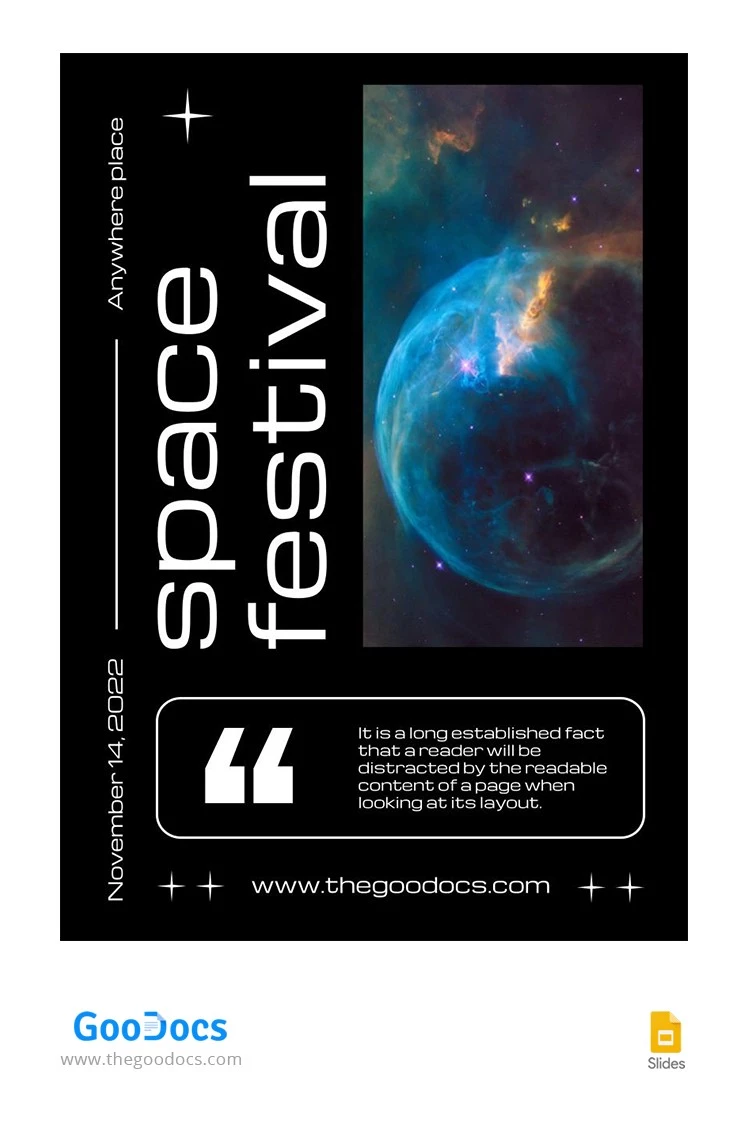 Black Space Festival Flyer - free Google Docs Template - 10064909